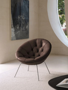 NEST ONE - Leather armchair by Désirée divani - view 3
